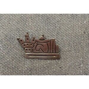 Vintage 50s Mexico Silver Souvenir Pin 1950s Retro Small Sterling .925 Boho Art